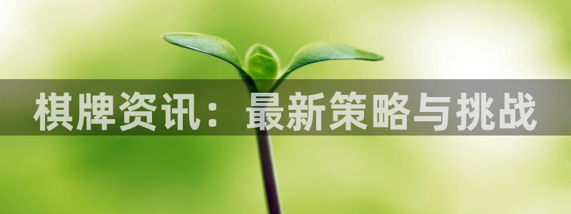鼎点娱乐代理登陆：棋牌资讯：最新策略与挑战