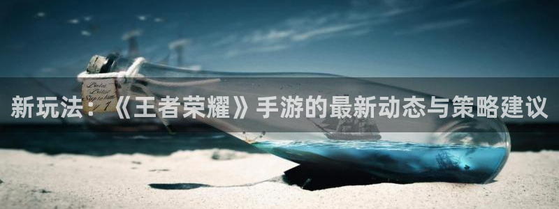 鼎点娱乐平台负责人：新玩法：《王者荣耀》手游的最新动态与策略