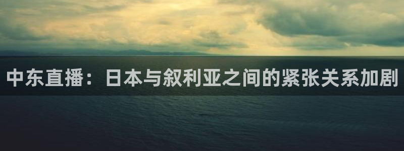 河豚nba直播官网：中东直播：日本与叙利亚之间的紧张关系加剧